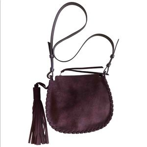 All Saints Mori suede crossbody bag, NWOT